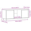 vidaXL TV-benk honningbrun 110,5x35x44 cm heltre furu