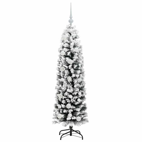vidaXL Kunstig juletre med 150 LED gr&oslash;nn 150 cm PVC og st&aring;l og plast