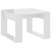 vidaXL Sidebord h&oslash;yglans hvit 50x50x35 cm sponplate