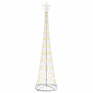 vidaXL LED juletre Varmhvit 51 x 51 x 190 cm Metall