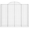 vidaXL Gabionkurver buede 5 stk 200x50x160/180 cm galvanisert jern