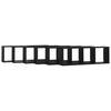 vidaXL Vegghyller kubeformet 6 stk svart 80x15x26,5 cm konstruert tre