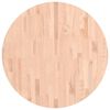vidaXL Bordplate &Oslash;80x4 cm rund heltre b&oslash;ketre