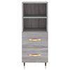 vidaXL Highboard gr&aring; sonoma 34,5x34x180 cm konstruert tre