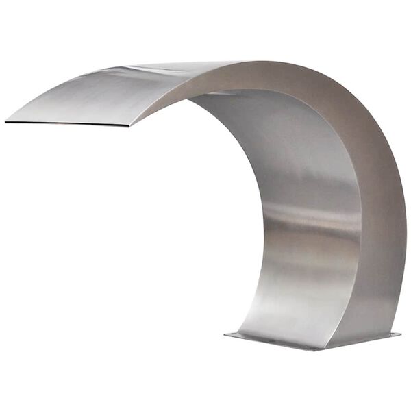 Fontene med fossefall rustfritt stål 45x30x60 cm