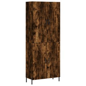 vidaXL Highboard r&oslash;kt eik 69,5x34x180 cm konstruert tre