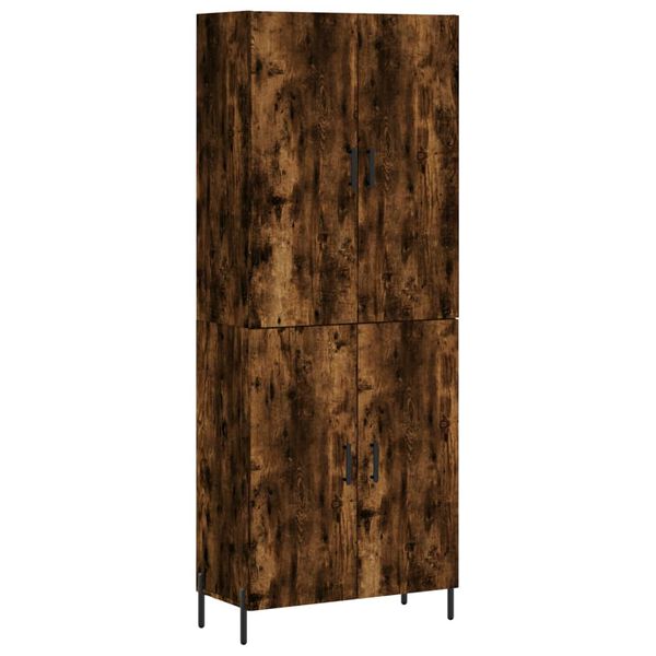 vidaXL Highboard r&oslash;kt eik 69,5x34x180 cm konstruert tre