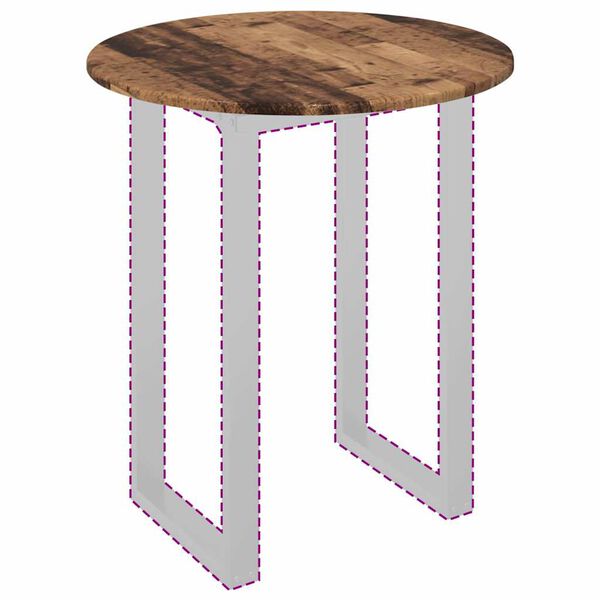 vidaXL Bordplate Gammelt tre 60 x 60 x 1,5 cm Konstruert tre