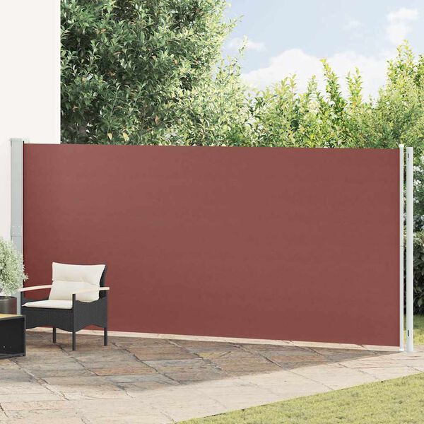 vidaXL Uttrekkbar sidemarkise 180x600 cm brun