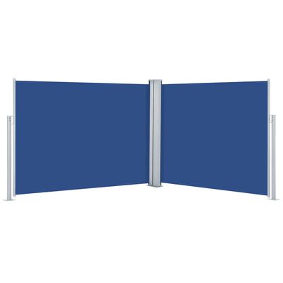 vidaXL Uttrekkbar sidemarkise 140x1000 cm blå
