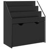 vidaXL Barneskrivebokhylle Svart 60 x 29,5 x 69 cm Konstruert tre