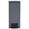 vidaXL Søppelkasse pedal anti-fingeravtrykk 30L grå rustfritt stål