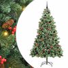 vidaXL Kunstig juletre 300 LED-lys Varmhvit PVC og metall Gr&oslash;nn