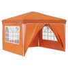 vidaXL Pop-up Festtelt 288 x 288 x 245 cm Oransje Oxford Stoff