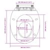 vidaXL Mykt-lukkende toalettstol oval