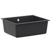 vidaXL Enkel oppvaskkum Granitt 53 x 46 x 20 cm grafitt