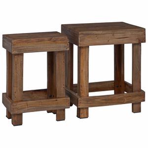 vidaXL Planteholder 2 stk. Brun 70 x 11 x 27 cm Mahogni Tre