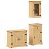 vidaXL Baderomsskap 3 stk Corona heltre furu