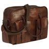 vidaXL Reiseveske skinn brun