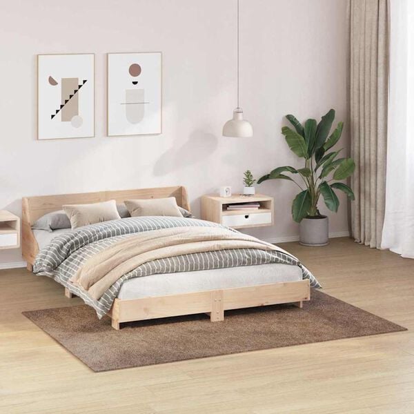 vidaXL Anti-sklisikker Shaggy Teppe Brun 140 x 200 cm PP