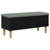 vidaXL Oppbevaringsbenk med pute Svart eik 102 x 42 x 46 cm