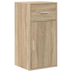 vidaXL Serviesskap med skuff Sonoma eik 38 x 34 x 75 cm