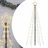 vidaXL LED juletre med nagler 220 LEDs varm hvit 180 cm