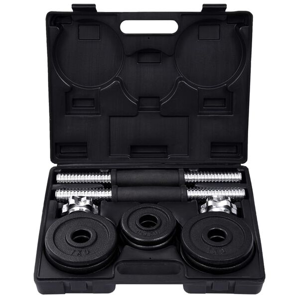 vidaXL Manualsett 15 kg 19 deler støpejern