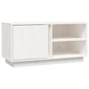 vidaXL TV-benk hvit 80x35x40,5 cm heltre furu