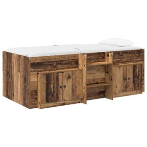 vidaXL Loft Seng Ramme med Skap 3 stk. Gammelt tre Konstruert tre