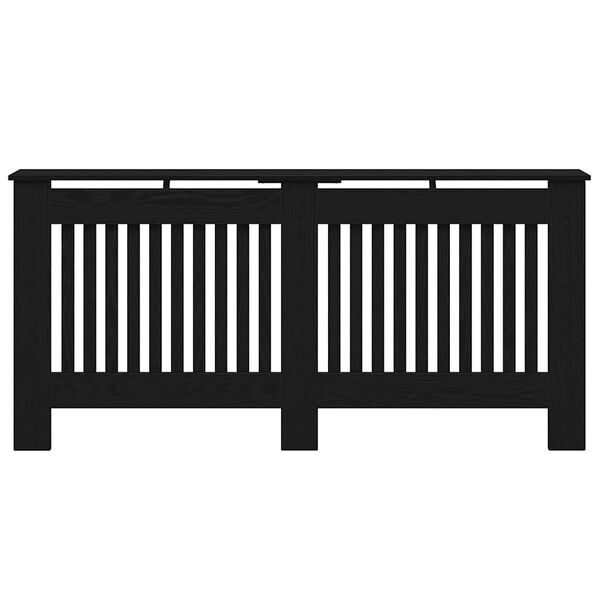 vidaXL Radiator Deksel Svart Eik 172 x 19 x 81,5 cm Konstruert tre