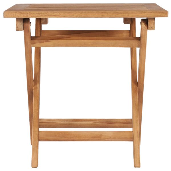 vidaXL Sammenleggbart hagebord 45x45x45 cm heltre teak