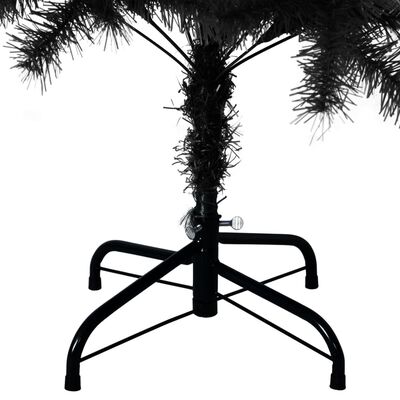 vidaXL Kunstig juletre med stativ svart 150 cm PVC