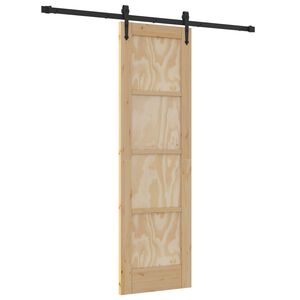 vidaXL Skyved&oslash;r ORKDAL 61 x 198,5 cm Heltre furu Naturlig og svart