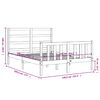 vidaXL Sengeramme med hodegavl double heltre