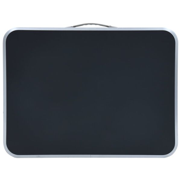 vidaXL Sammenleggbart campingbord gr&aring; aluminium 60x45 cm