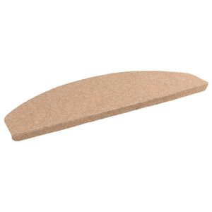 vidaXL Selvlimende trappematter 15 stk. 80 x 28 x 3,5 cm Beige