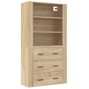 vidaXL Highboard sonoma eik konstruert tre