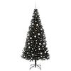 vidaXL Juletre med 300 LED med stativ Svart 210 cm PVC