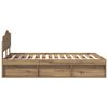 vidaXL Sengestamme Kunstnerisk Eik 120 x 190 cm Massiv furu