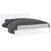 vidaXL Sengeramme i metall med hodegavl hvit 183x213 cm