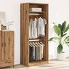 vidaXL Garderobe artisan eik 80x50x200 cm konstruert tre