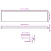 vidaXL Vinduskarmer Hvit 120 x 35 x 4,5 cm PVC