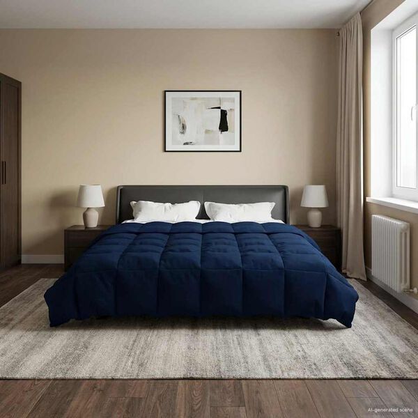 vidaXL Full &aring;r dyne Quilted M&oslash;rkebl&aring; 200 x 240 cm Mikrofiber