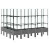 vidaXL Plantekasse med espalier lysegr&aring; 200x160x142,5 cm PP