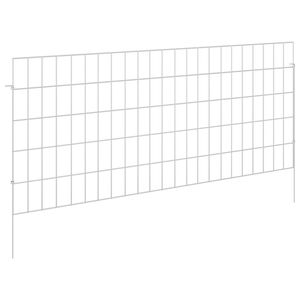 vidaXL Hagefence med spyd 48 pcs 115 x 50 cm Mesh Galvanisert st&aring;l