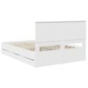 vidaXL Sengestamme med skuff med lagring Hvit 140 x 190 cm Ingeni&oslash;rtre
