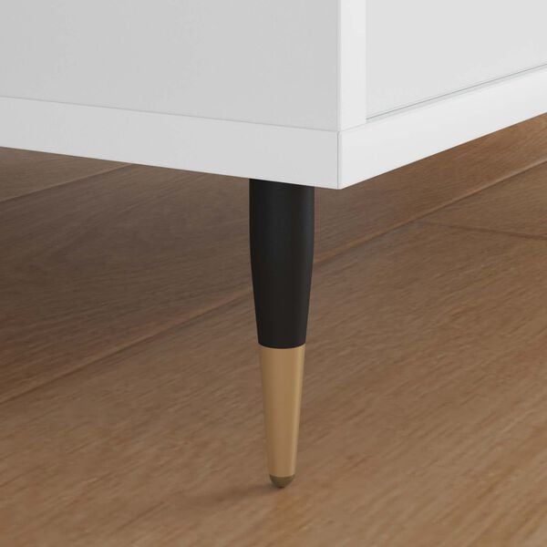 vidaXL M&oslash;belf&oslash;tter 2 pcs Svart og Gull &Oslash; 40 x 98 mm Jern