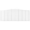 vidaXL Gabionkurver buede 9 stk 400x30x140/160 cm galvanisert jern