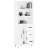 vidaXL Highboard hvit 69,5x34x180 cm konstruert tre